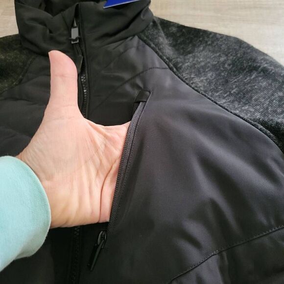 Apt. 9 men's medium NWT fleece lined black fuax fur coat - Picture 4 of 8